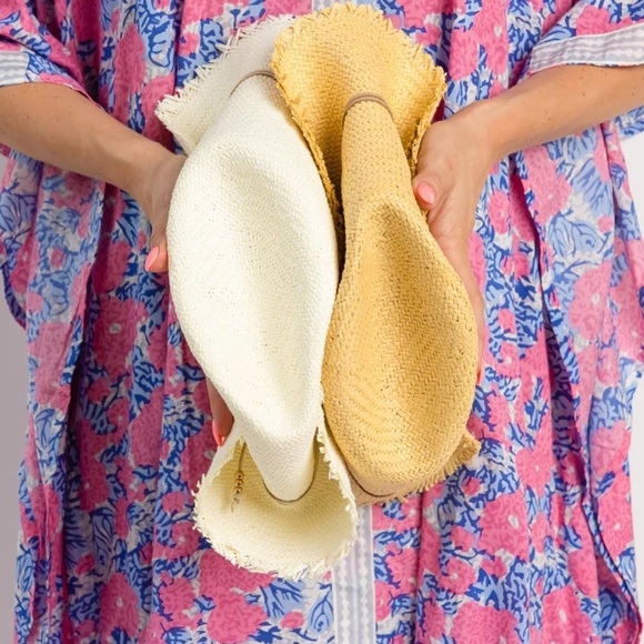 Hat Attack | Travel Packable Hat Chapeau Fringed Tan Grossgrain Ribbon Trim | OS main image 13